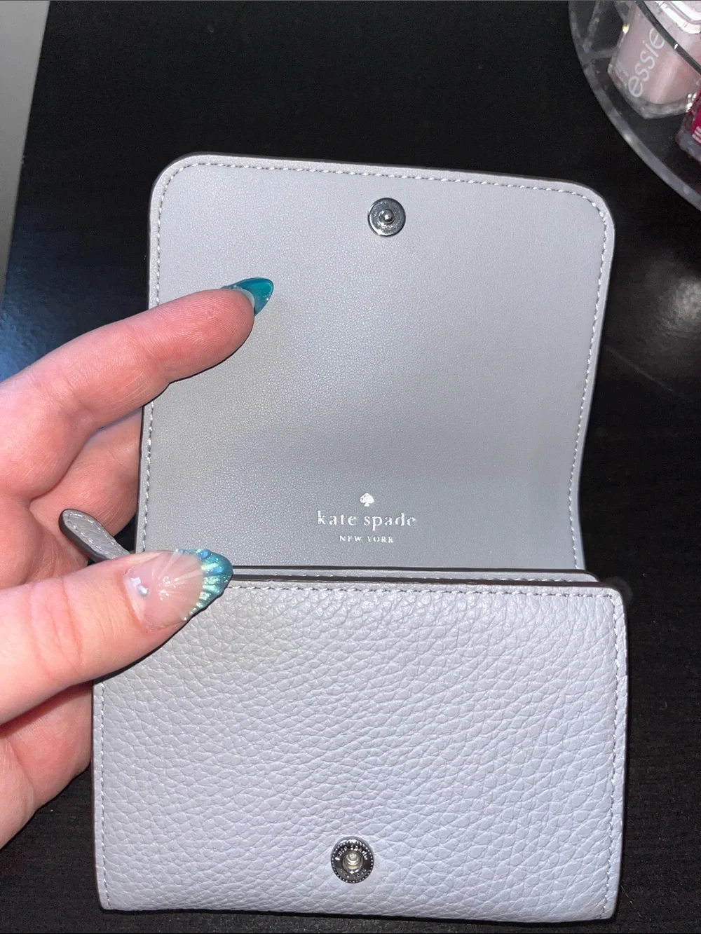 kate spade Pebbled Leather Compact Wallet